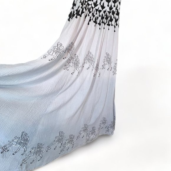 Anthropologie Floreat Sojourner Maxi Dress Size 4 Purple Black Sleeveless Sequin - Picture 9 of 16